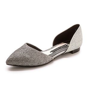 NWOT Metallic Glitter Hillary d'Orsay Flats
